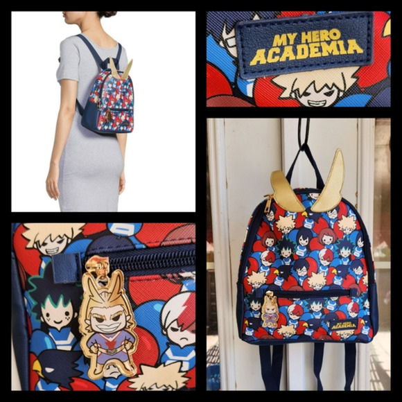 Bioworld My Hero Academia Navy Blue Anime 11" Mini‎ Backpack - Picture 1 of 6